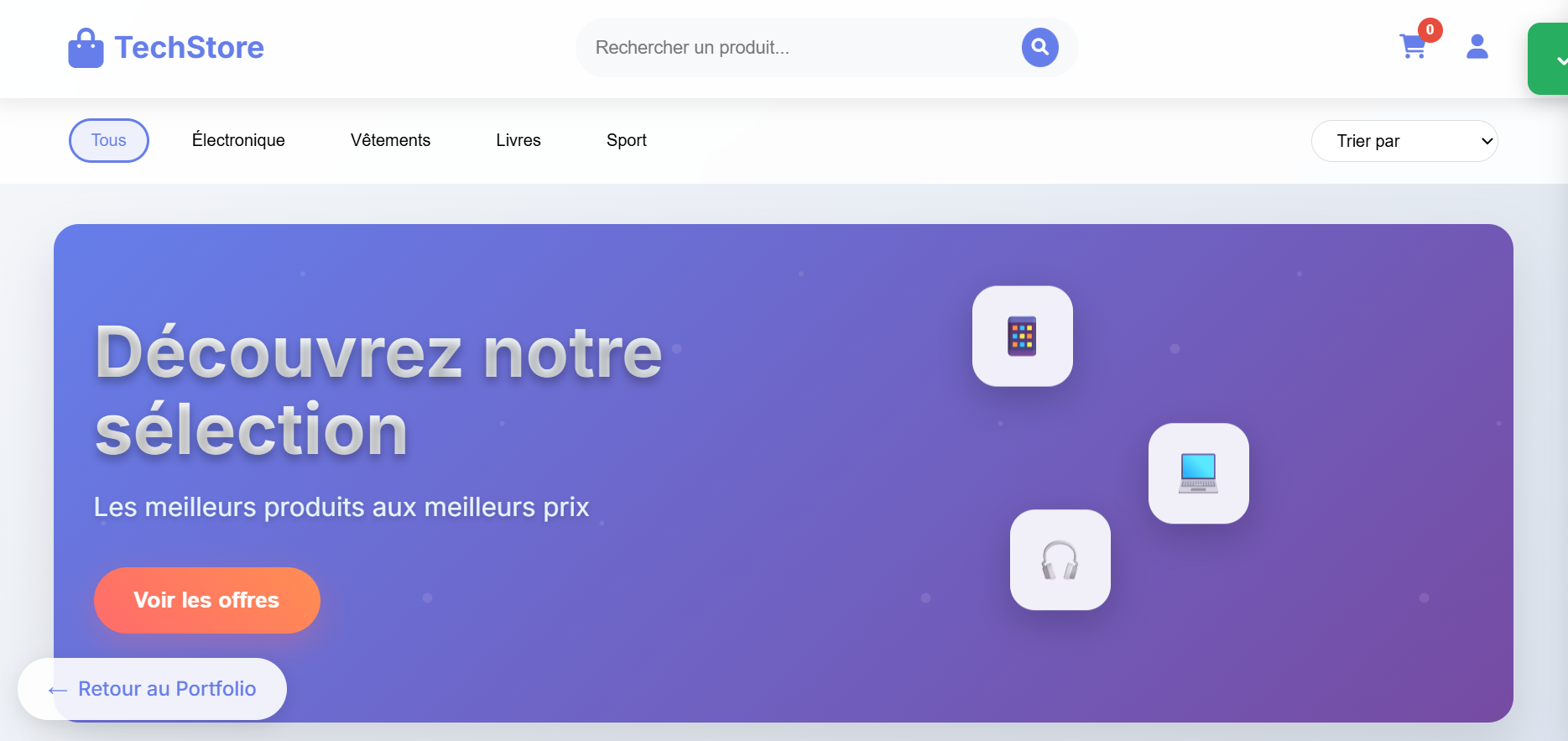 Application E-commerce React.js Node.js MongoDB